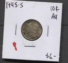 1945-Mercury Dime-AU