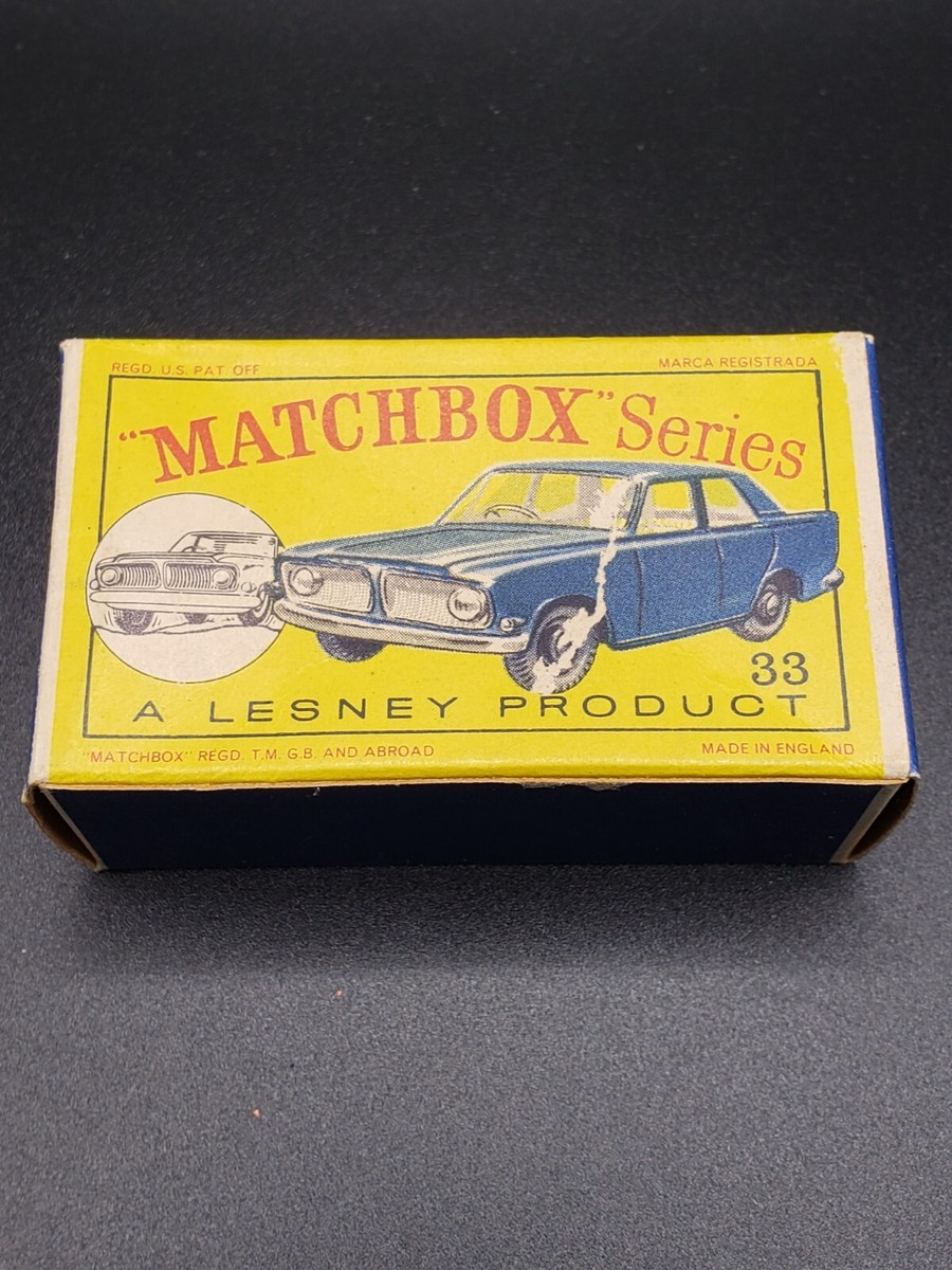 vintage Matchbox Series Lesney no. 33 Ford Zephyr III in box