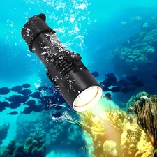 Waterproof Dive Light, Compact Bright Diving Torch, Submersible Flashlight