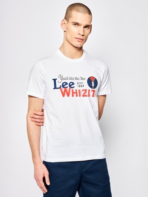 LEE Jeans - Regualr Fit Heritage Tee Spellout Logo - Weiß [Medium Tall Fit]