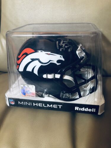 Peyton Manning Autographed Mini Helmet Superbowl 50 Rare Denver Broncos Fanatics - Picture 1 of 5