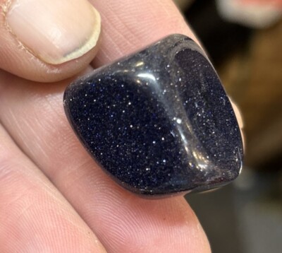 10 Pieces OfTumbled A Grade Blue Goldstone  galaxy Stone   Average Size 16 Grams