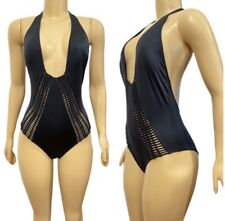 Victorias Secret Swim One Piece Open Sides W Buckle Lg Swimsuit Black F456 For Sale Online Ebay