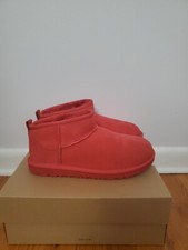 Ugg Kids Classic Ultra Mini Youth Size US 3 Samba Red