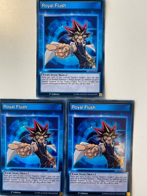Yugioh Royal Flush SBLS-ENS04 SPEED DUEL Super Rare NM x3 Play Set