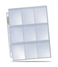 (10) Ultra Pro 9-Pocket Secure Flap Platinum Trading Card Album Binder Pages