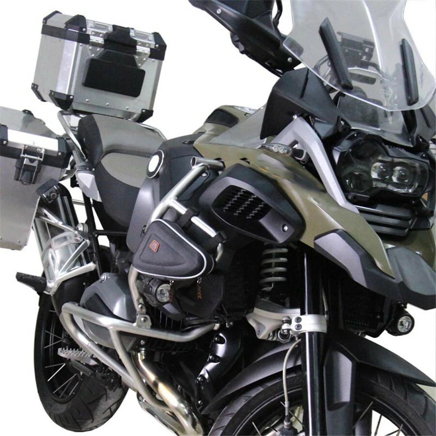 Motorcycle Engine Saddle Bag Small Tool Bags Pouch Storage Luggage Black Pocket - Image 3 of 4