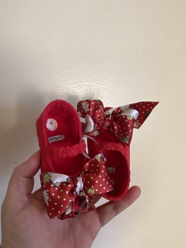 Monnalisa Baby Girl Red Shoes Size 18 - Picture 5 of 13