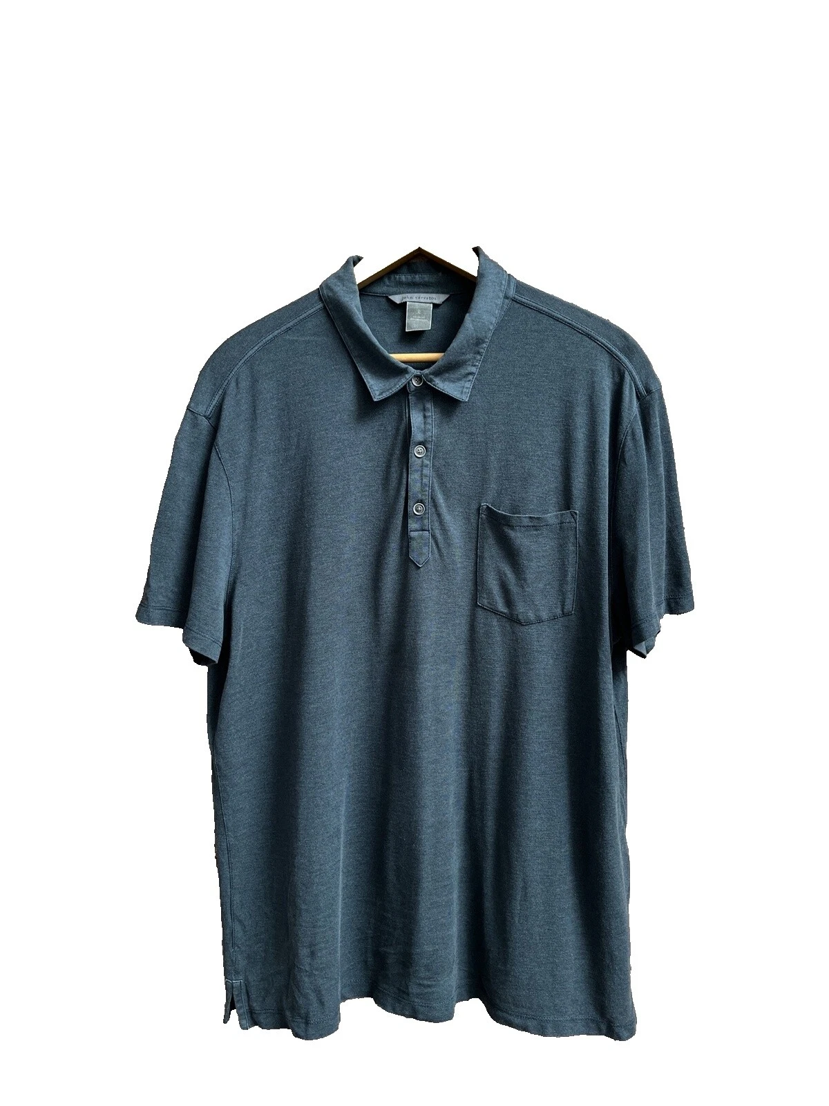 Camisas informales con botones de seda de manga corta para hombre John Varvatos