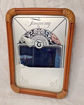 Tanqueray Gin Bar Man Cave Den Basement Garage Frosted Mirror - 14.5 x 20.25''