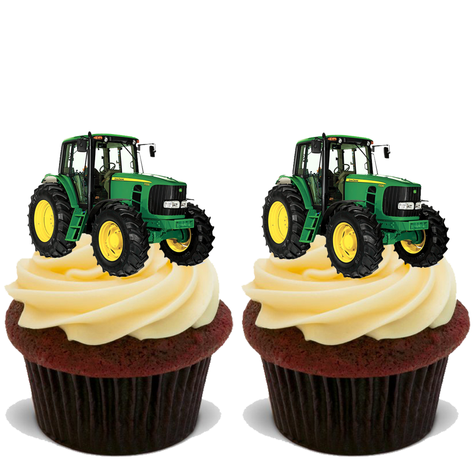 35x TRACTOR Premium Edible Stand Up Rice Wafer Cup Cake Toppers FARM FARMER D1