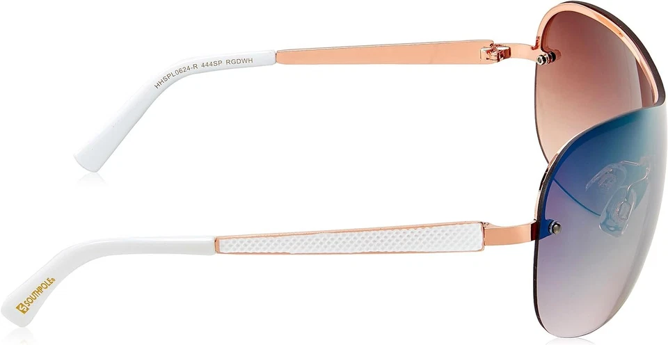 SOUTHPOLE 444sp Vintage Años 90 Escudo Metal Uv400 Protector Oro Rosa y Blanco  Foto 3 de 4