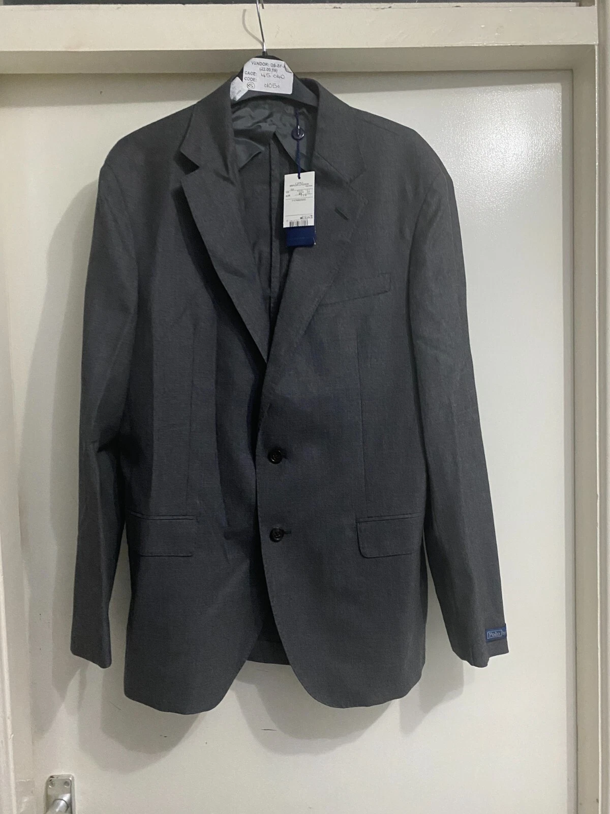 Massimo Dutti Men's Grey City Slim Super 120's Wool Blazer Sz 40 £165