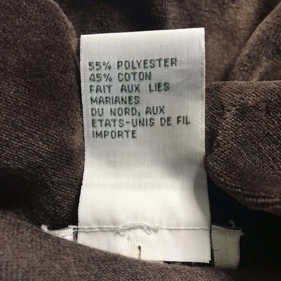 Sudadera deportiva Jones para mujer mediana marrón terciopelo bolsillos con cremallera completa Foto 4 de 4