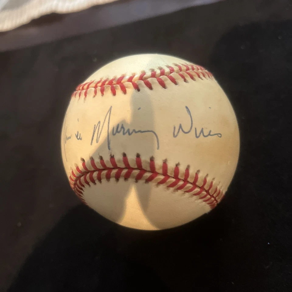 Maury Wills Signed Rawlings Baseball PSA DNA Super Rare (Full Name)… Dodgers - Image 3 of 4