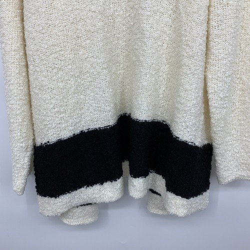 Lauren Ralph Lauren Cardigan Womens Plus 2X Colorblock Black Stripe Wool Blend - Picture 9 of 9