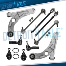 10pc Front Lower Control Arms Sway Bars Tie Rods for 2014-2018 Jeep Cherokee AWD