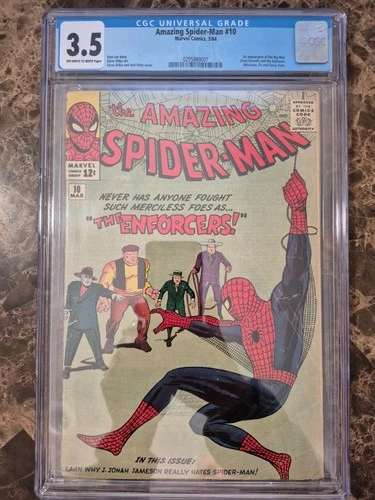 Amazing Spider-Man #10 CGC 3.5 1964 Ditko Kirby Lee 1st Appearance Enforcers