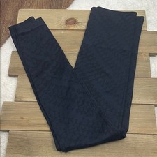 SPANX Look at Me Now Seamless Leggings Blue Black Geometric Size Medium