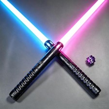 Metal Dueling Lightsabers for Adults Teens - Heavy-Duty Aluminum Hilts, 16-Col