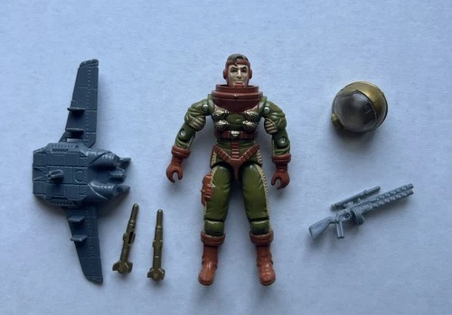Vintage GI Joe- GENERAL HAWK V1- 1991 Hasbro- Missing 2 missiles- Loose Legs