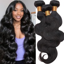 Brazilian Human Hair Weave Weft Extensions Unprocessed Sew-in Bundles 100g Thick
