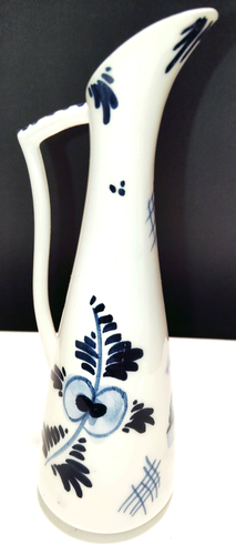 Vintage Delft's Blue, Hand Painted Ceramic Dutch Slender Pitcher Bud Vase - Picture 1 of 5