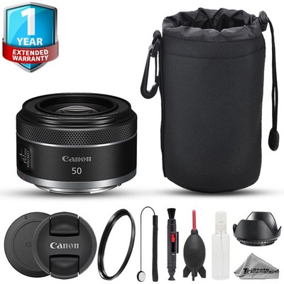 Canon RF 50mm f/1.8 STM Lens - 8pc Starter Kit + 1 Yr Warranty