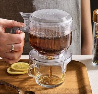 Pampered Chef Tea Steeper & Dispenser Teapot Fresh Brewer Tea Open Box New