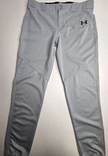 Under Armour Boy's UA Baseball Pants Gray Size Youth X Large