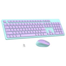 LeadsaiL K786 Wireless Keyboard and Mouse Combo, 2.4GHz Lag-Free Wireless, Full