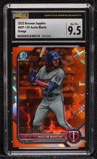 2022 Bowman Sapphire Chrome Prospects Orange 3/50 Austin Martin CSG 9.5 04hd