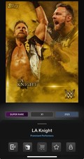 DIGITAL TOPPS WWE SLAM LA Knight PROMINENT PERFORMERS SUPER RARE GOLD Read
