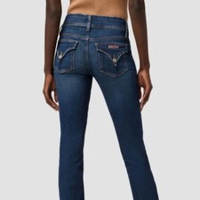 Hudson Beth Baby Bootcut Dark Wash Stretch Jeans Size 24 Shade B Raw Hem