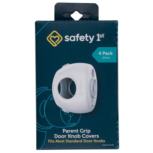 Safety 1st Parent Grip Door Knob Covers, White, One Size,4 Count (Pack White - Picture 2 of 5