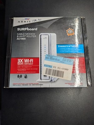 Arris SURFboard SBG6900-AC | AC1900 Dual-Band Wi-Fi | White (Open Box)