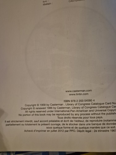 Ensemble de 5 BD / Bandes Dessinées Tintin / Hergé - Imagen 13 de 15