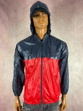 VINTAGE ADIDAS HONG KONG 1980'S RED NAVY TRAINING FOOTBALL RAIN JACKET SIZE XS-S