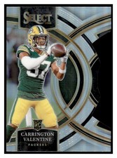 Carrington Valentine 2023 Panini Select #118 Silver Prizms Die Cuts Packers
