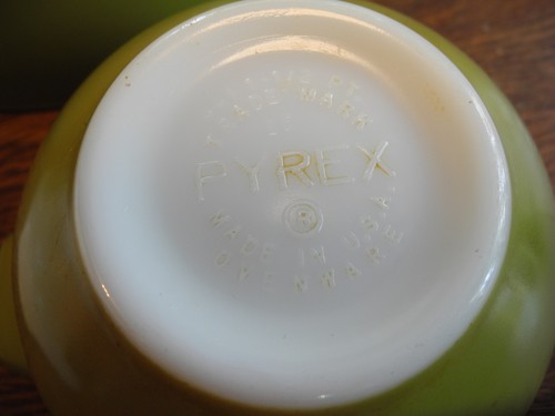 Set of 3 Pyrex Cinderella Mixing Bowls Autumn Floral Verde 444 443 441 Very Nice - Picture 14 of 24