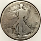 1916 D Key Date Walking Liberty Silver Half Dollar