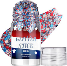 Red White Blue Face Body Glitter Stick,4Th of July Accessories