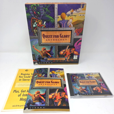 Quest for Glory Anthology Big Box PC Game Sierra CD-ROM Complete