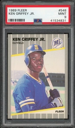 1989 Ken Griffey Jr Fleer #548 RC Rookie PSA 9