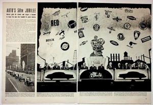 1946 Auto's 50th Jubilee Vintage Magazine Print Detroit Automobile History