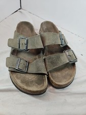 Birkenstock Arizona Taupe Suede Leather Soft Footbed - Size L0/M8.5/41
