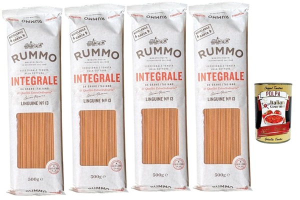 Rummo Linguine Integrale 4X500G Vollkorn Pasta 2Kg +Polpa-image