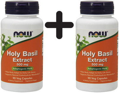 2 x NOW Foods Holy Basil Extract, 500mg - 90 vcaps (358,25 EUR/kg)