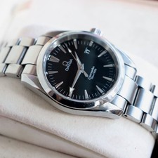 Omega Seamaster Aqua Terra 39 GOOD CONDITION Black Men Bond Watch ORIGINAL BOXES