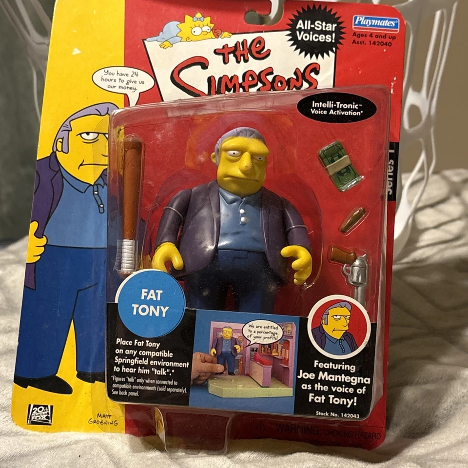 Figura de acción de Los Simpson Playmates Fat Tony en caja serie 1 Foto 3 de 4